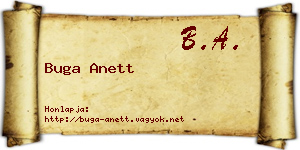 Buga Anett névjegykártya